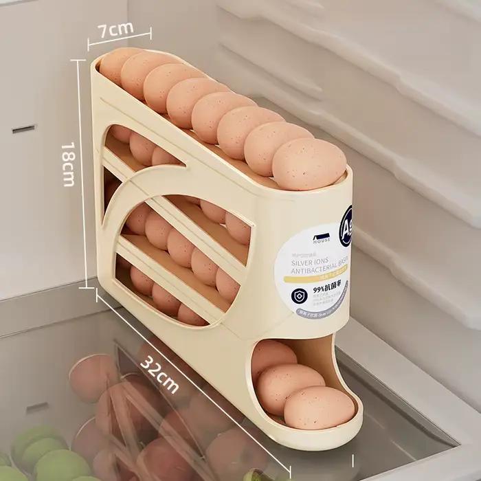 Boîte de rangement d'œufs pour réfrigérateur, rangement latéral de porte, cuisine, distribution auto