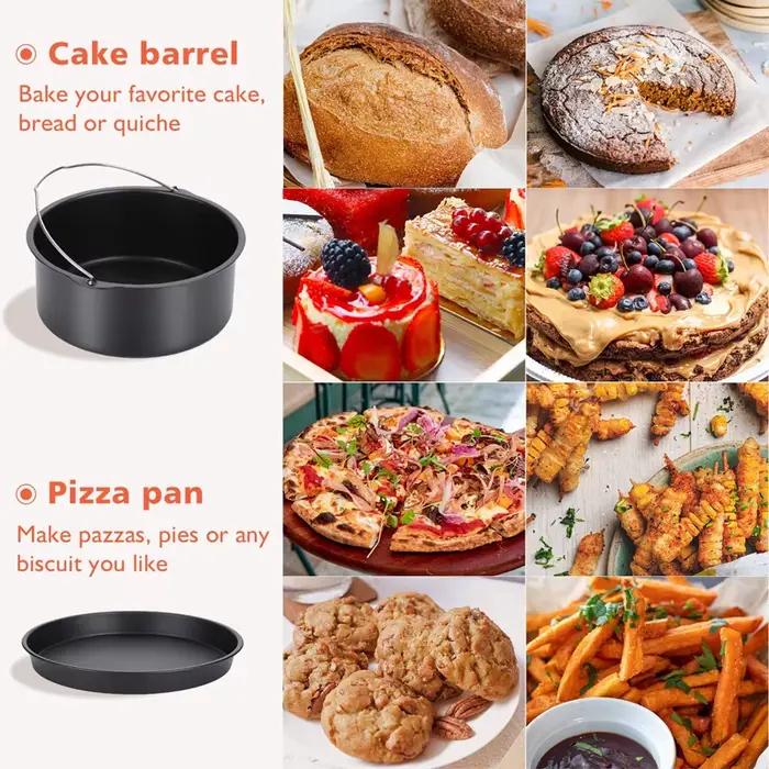 Accessoires de friteuse à Air durables, poêle à Pizza et seau à gâteaux, ensemble d'outils de cuisso