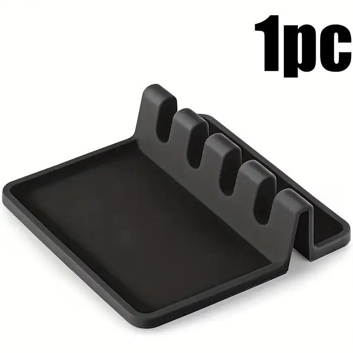 Kitchen Silicone Utensil Rest with Drip Pad for Multiple Utensils - BPA-Free, Heat-Resistant Spoon R