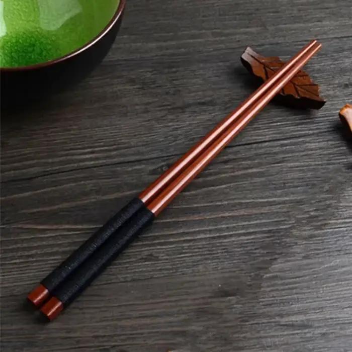 Ensemble de baguettes à Sushi en bois de châtain naturel japonais fait à la main, cadeau de valeur, 
