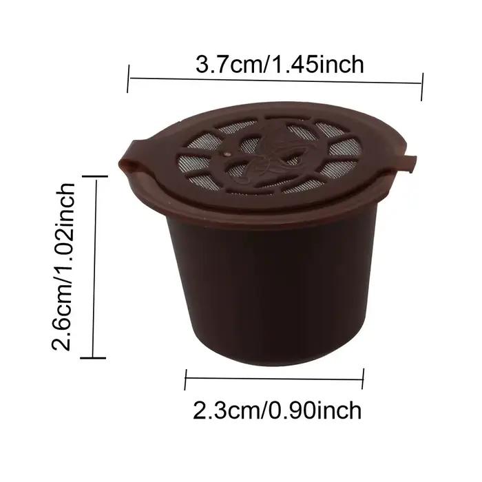 Capsules de café réutilisables, tasse avec cuillère, brosse, filtre à café pour café Nespresso, 4 pi