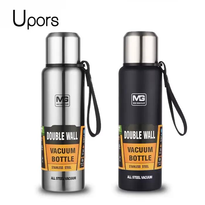 UPORS – Thermos Portable en acier inoxydable de grande capacité, flacon isolé avec corde, 500/700/10