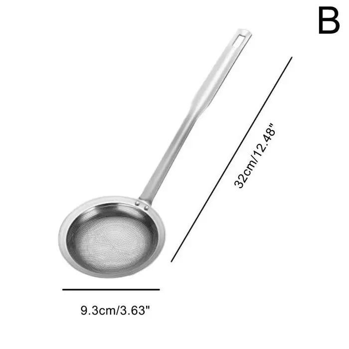Cuillère d'écumoire de graisse, écumoire à mailles fines en acier inoxydable, cuillère de crépine po