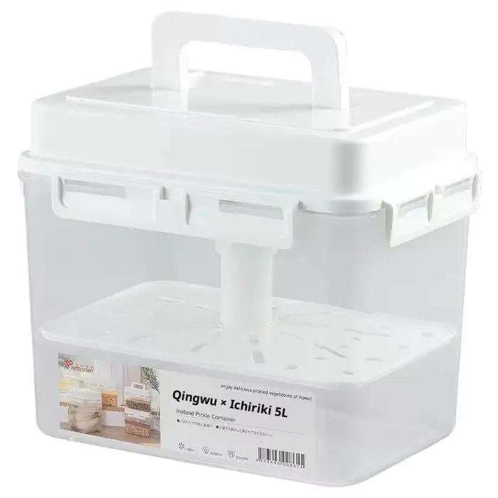 Conteneur de stockage pour kimchi de 5 L, pot à cornichons, pour cornichons, choucroute, kimchi, et 