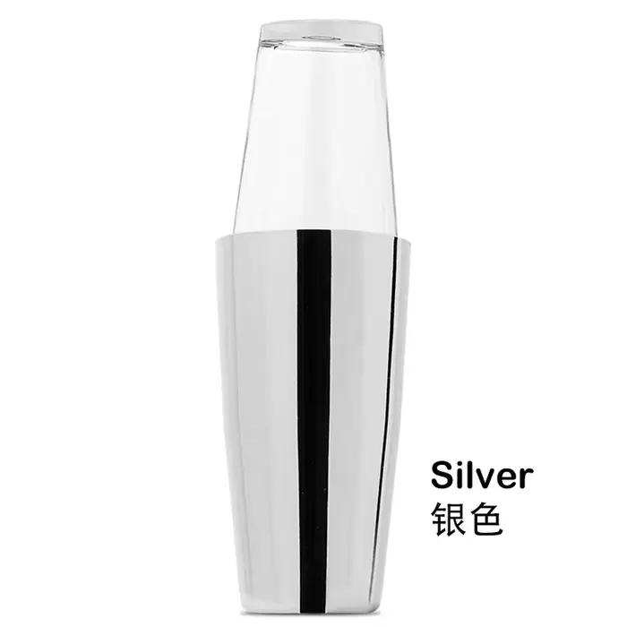Shaker à cocktails, Shaker à Martini, Shaker Boston, tasse en acier inoxydable et verre pour mélange