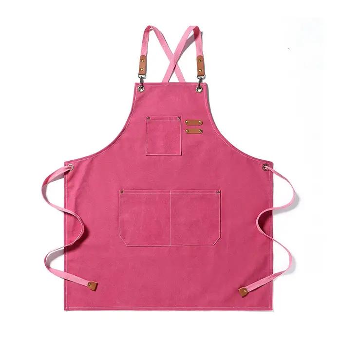Tablier de cuisine professionnel, tabliers en toile résistant à l'huile avec grande poche pour homme