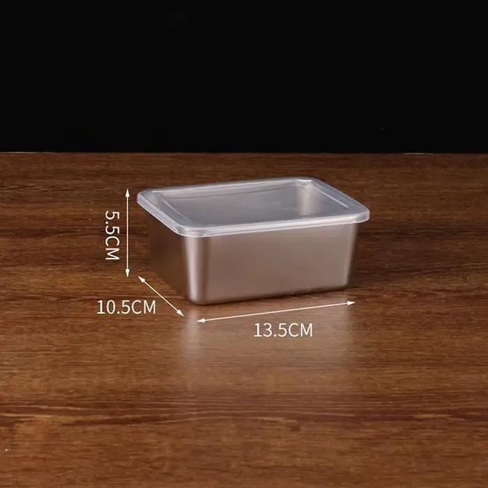 Boîte de stockage de viande de réfrigérateur d'acier inoxydable, stockage de nourriture, beaucoup av
