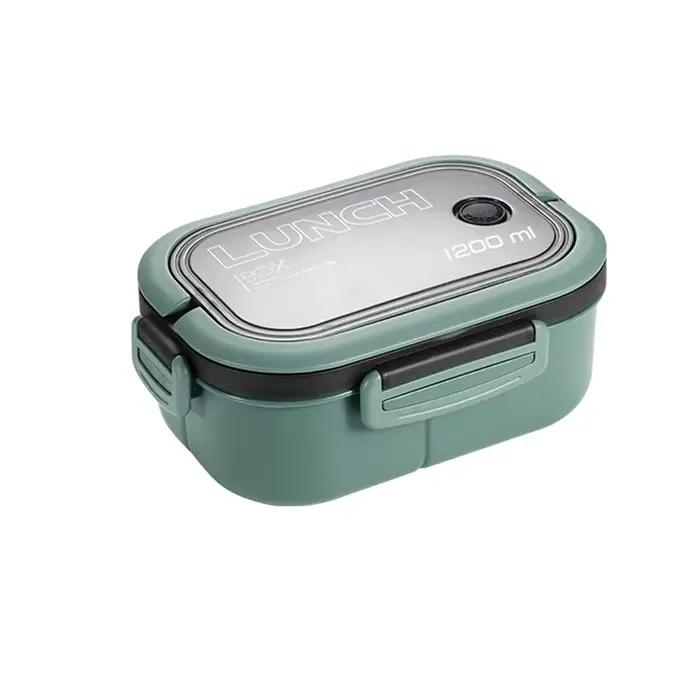 Boîte à lunch simple à double couche, compartiment portable, boîte à aliments pour fruits, boîte à l