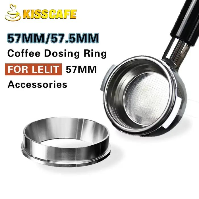 Anneau de dosage de café en acier inoxydable 304, 57MM 57.5MM, pour entonnoir Lelit, porte-filtre, a