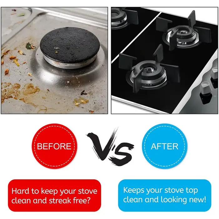 Coussinet de protection pour cuisinière à gaz à 5 trous, anti-salissure, antiadhésif, réutilisable, 