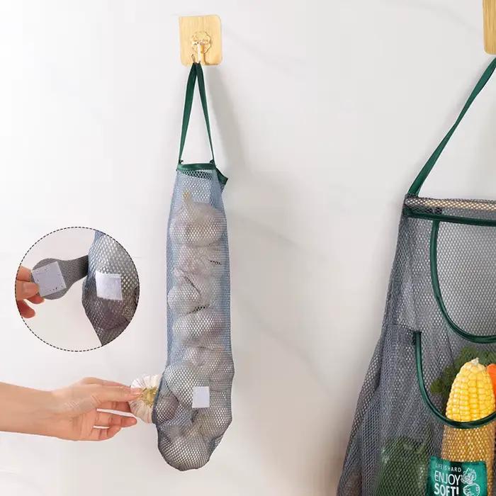Sacs de rangement réutilisables pour la cuisine, filet de stockage de fruits et légumes pour la mais