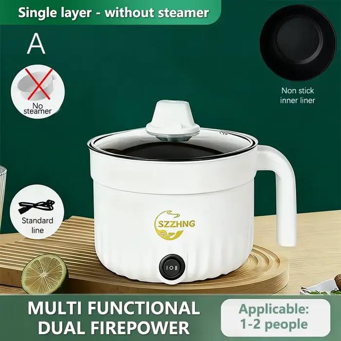 Mini cuiseur à riz avec cuiseur vapeur, petit marmite antiadhésive Multil Lutuan Ng Kanin 1,8 l, cui