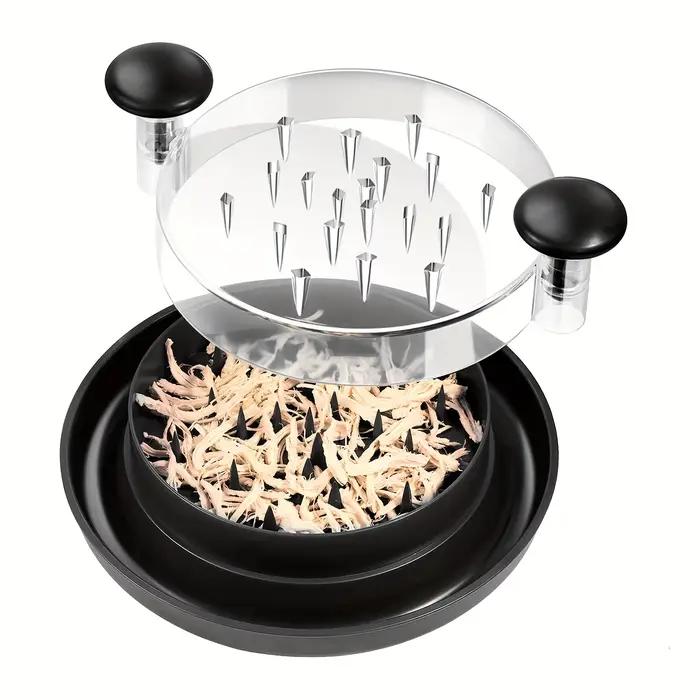 5PCS Hachoir à poulet amélioré avec couvercle transparent : Grand outil rotatif antidérapant pour ha