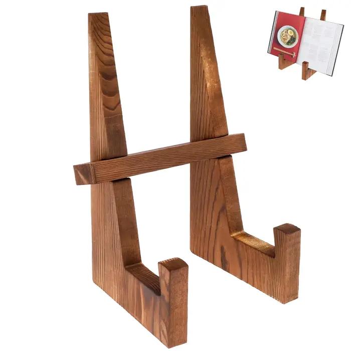 Support de Plaque en bois, présentoir de livre de recettes de bureau, support de disque CD pour affi
