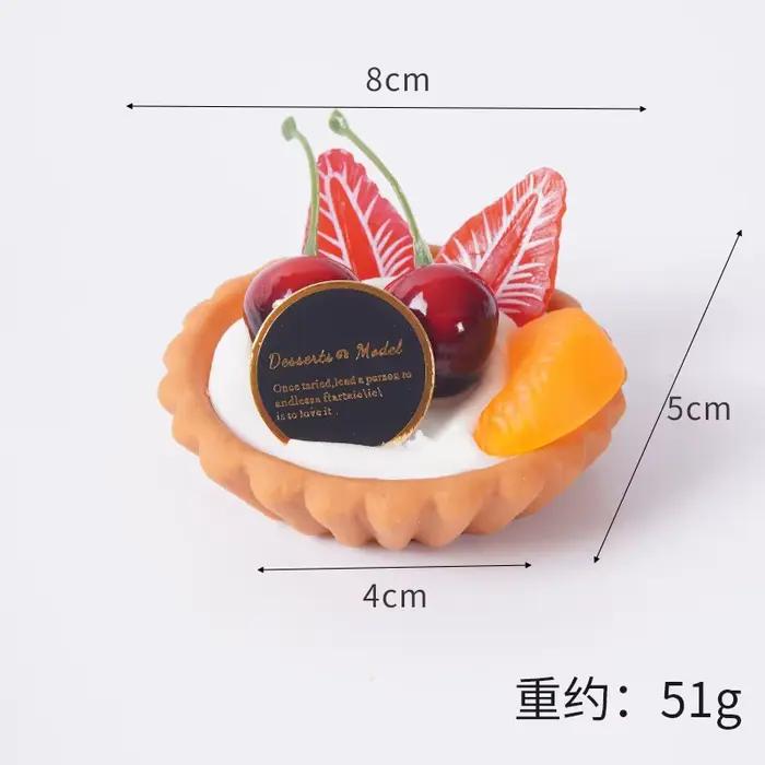 Faux tarte aux fruits, modèle amusant, tarte aux fruits, accessoire de Dessert, Simulation de crème 