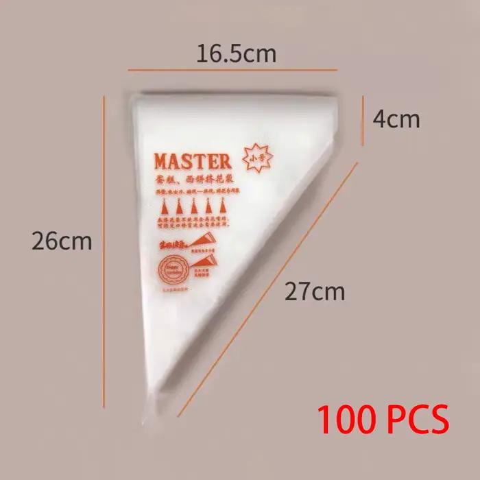 Sacs à pâtisserie jetables épais, 100 pièces, bricolage, décoration de crème de gâteau, sac à passep