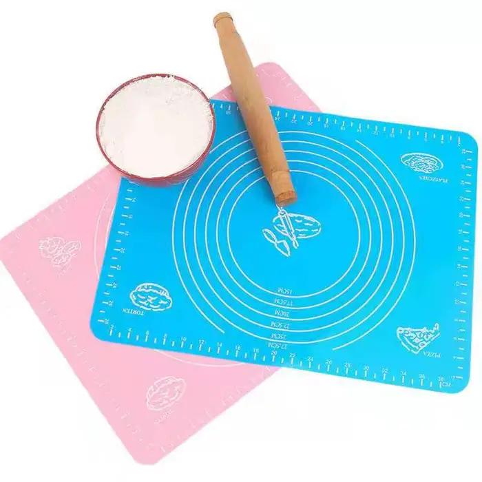 Tapis de cuisson en Silicone, tapis de pâte à pétrir, feuille de gâteau à Pizza, revêtement de cuisi