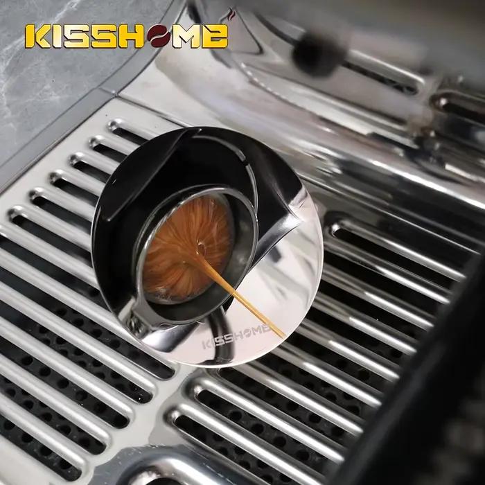 Miroir de tir d'extraction d'espresso, porte-filtre en acier inoxydable, lentille d'observation du d