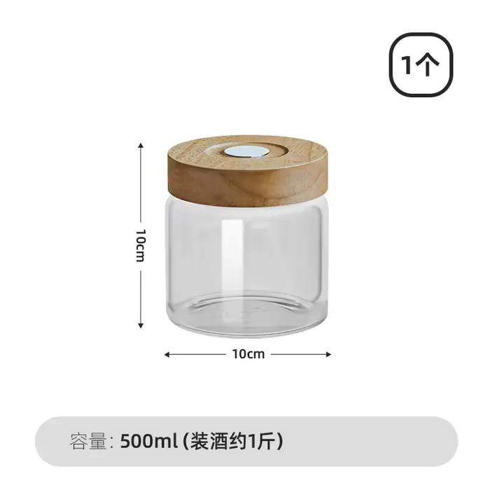 Pot de stockage en verre scellé avec échappement unidirectionnel, bouteille de Fermentation de fruit