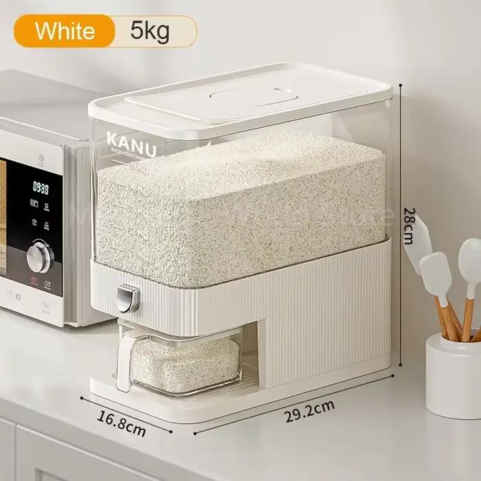 Boîte de rangement pour riz de 10 kg, hermétique, anti-humidité, anti-insectes, avec distributeur de