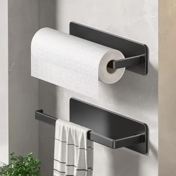 Porte-serviettes en papier de cuisine, support mural sans clous, cuisine salle de bains toilettes, s