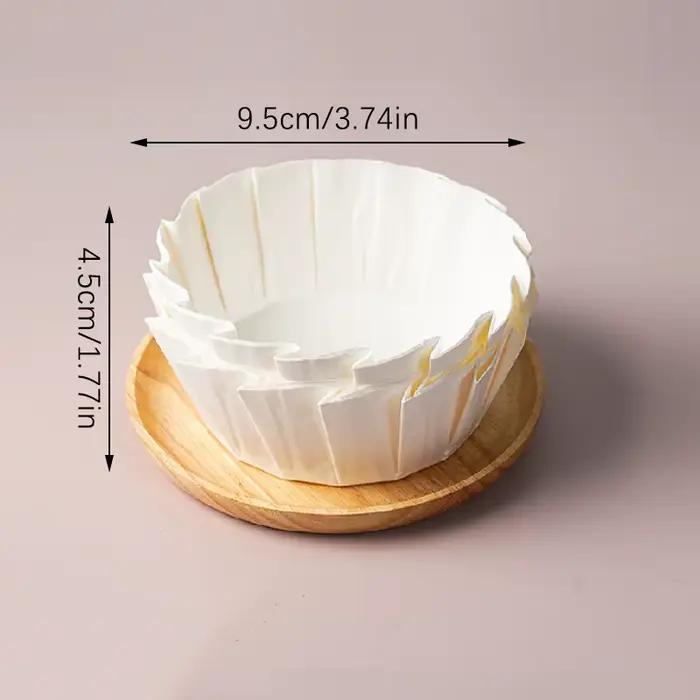 Moule à Gâteau Basque Pliable en Papier pour Pâtisserie, 50 Pièces, Moulage de Poulet, Mousse, Bord 