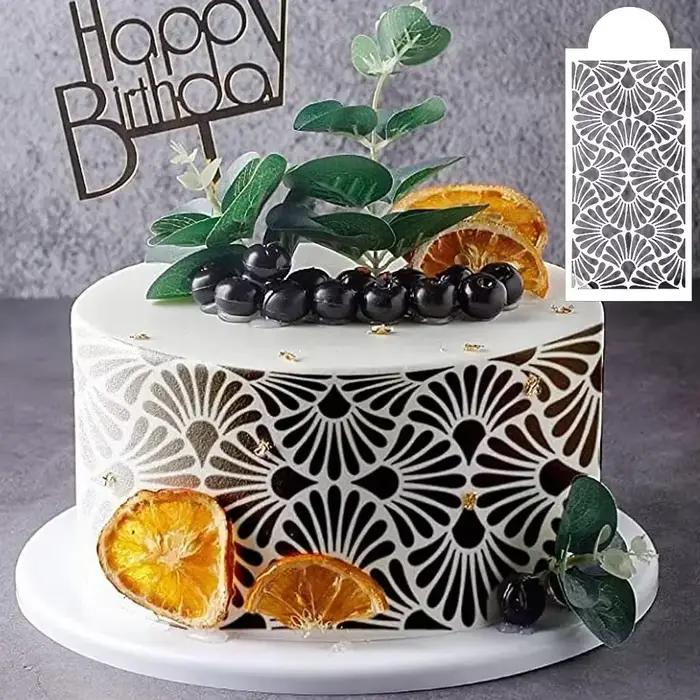 10 pièces/ensemble bricolage Fondant pochoir réutilisable gâteau décoration pochoir en plastique Spr