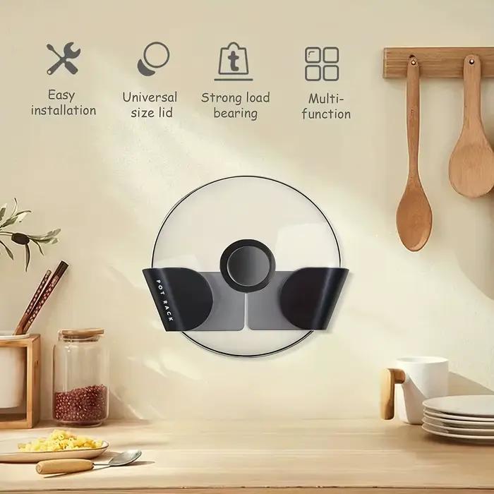 Support mural pour couvercle de casserole, 1/3/6 paires, pour rangement de cuisine T1