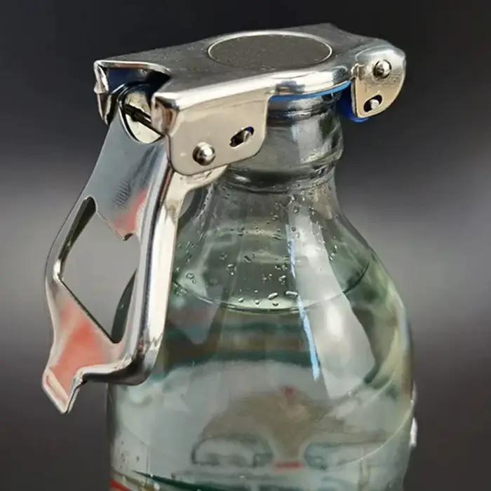Ouvre-bouteille multifonctionnel avec couvercle scellé, outil d'ouverture de bière en acier inoxydab