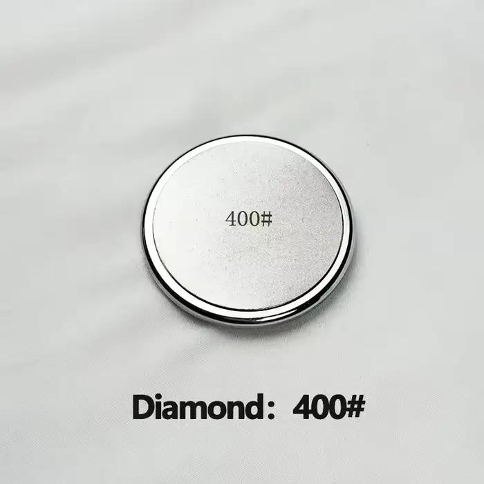 Aiguiseur de couteaux luxueux à roulettes avec disque diamanté, base magnétique avec 4 angles d'affû