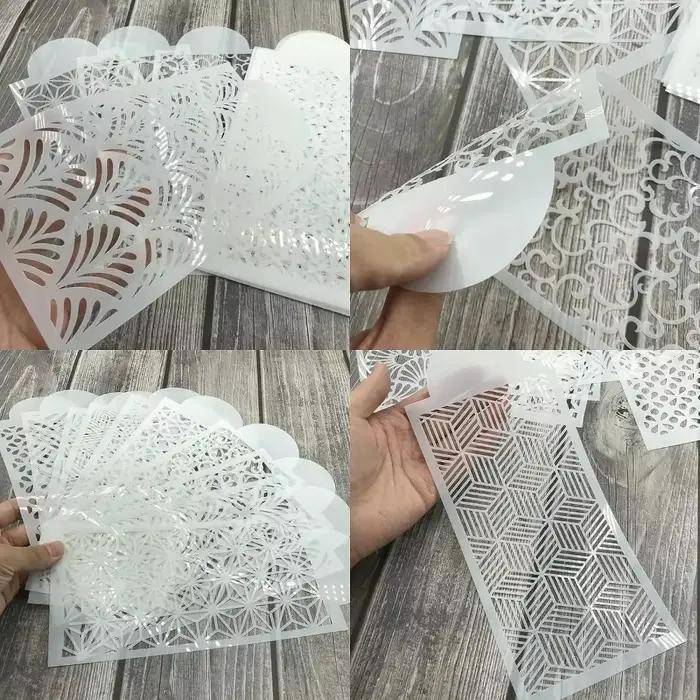 10 pièces/ensemble bricolage Fondant pochoir réutilisable gâteau décoration pochoir en plastique Spr