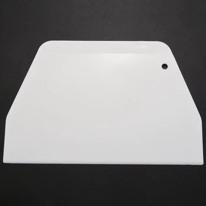 ELEG-5 pièces, grattoir à pâte en plastique blanc plat de 19 cm x 12,5 cm, outil de décoration de gâ