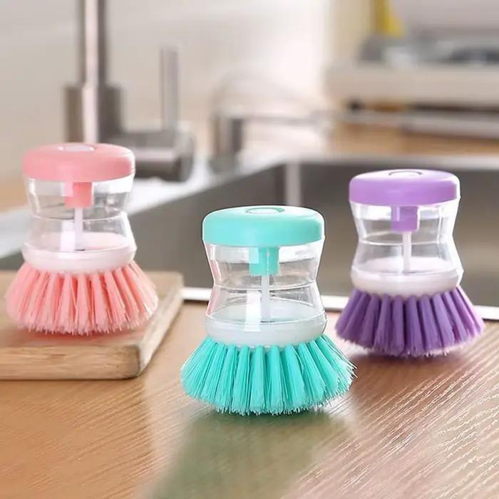Pot de lavage de cuisine, brosse à vaisselle, ustensiles de lavage d'astronaute avec distributeur au
