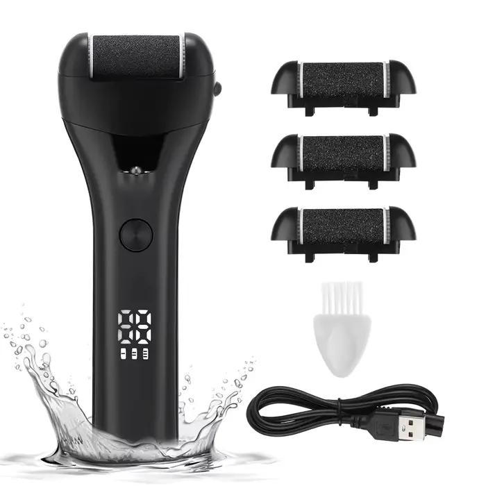 Broyeur de pieds électrique avec affichage numérique, dissolvant de callosités Rechargeable IPX4, li
