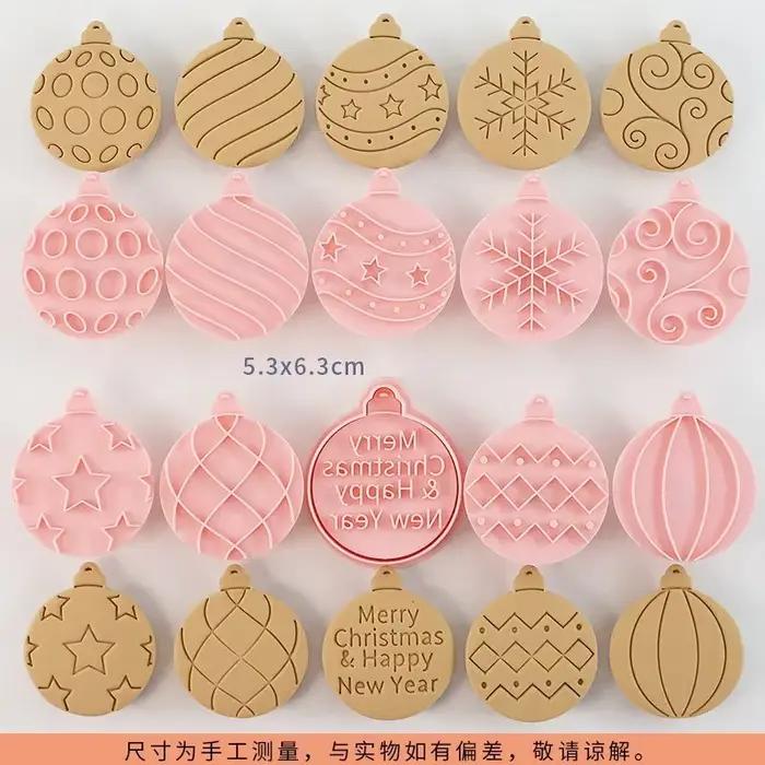 Coupe-biscuits, tampon de pâte de noël en plastique, dessin animé 3D, moule à biscuits pressable, co