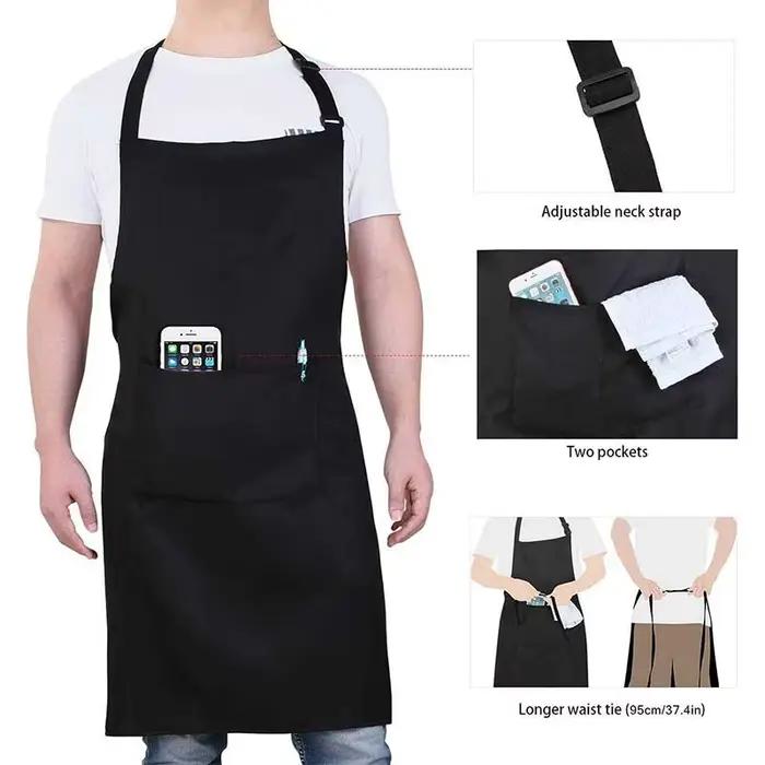 Tabliers de taille pour adultes, grande taille, imperméable, impression personnalisée, Logo brodé, S