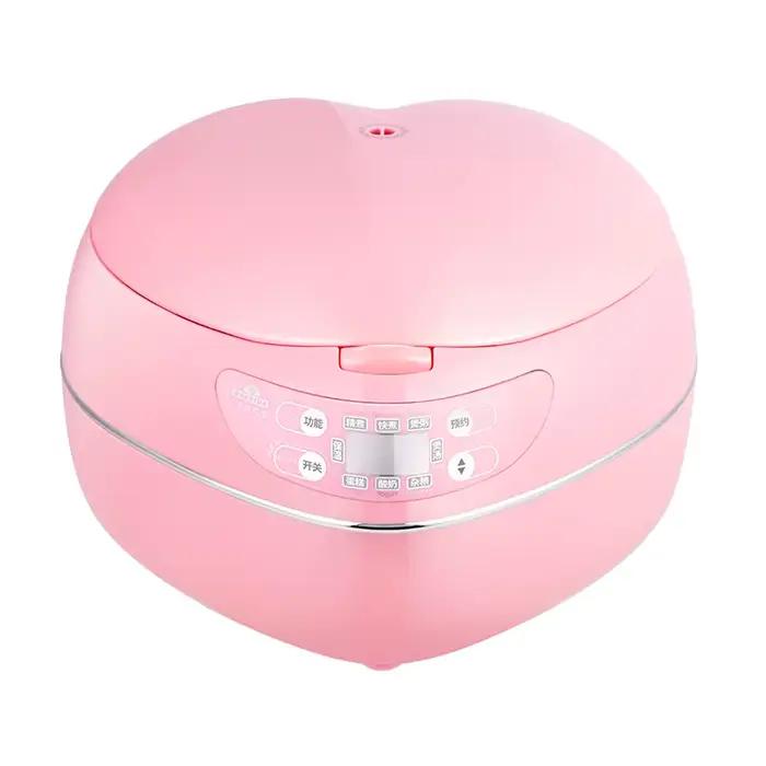 Cuiseur à riz rose en forme de cœur, 1,8 l, 300w, 9 heures d'isolation, chauffage stéréo, doublure e