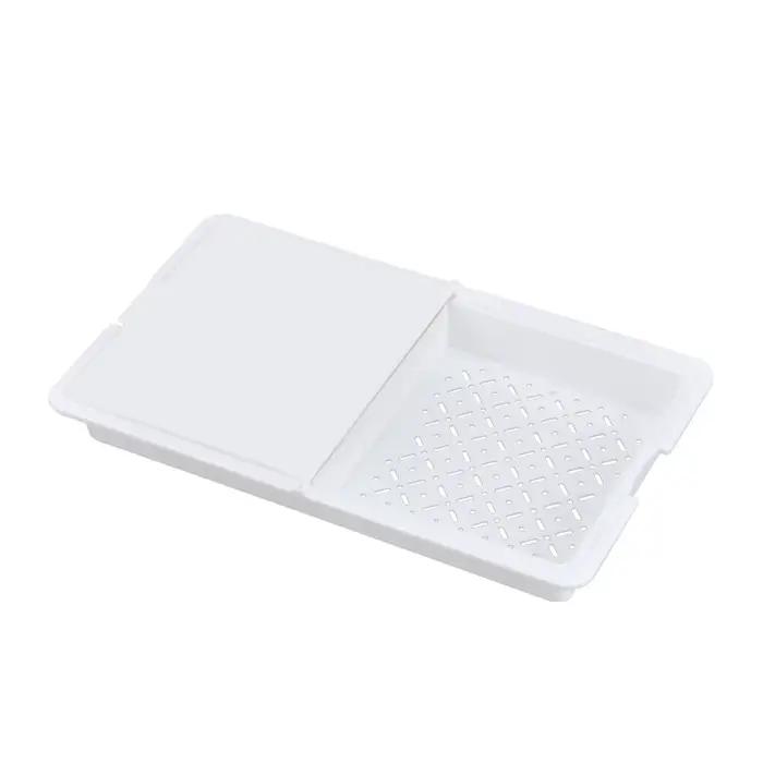 Planche à découper pliable multifonctionnelle avec passoire, planche à découper de cuisine, panier d
