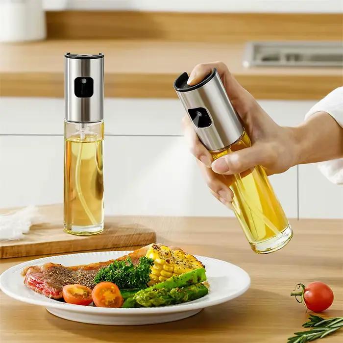 Pulvérisateur à huile en verre pour la cuisson Olive Mister Spray pour salade BBQ Cuisine Cuisson Vi