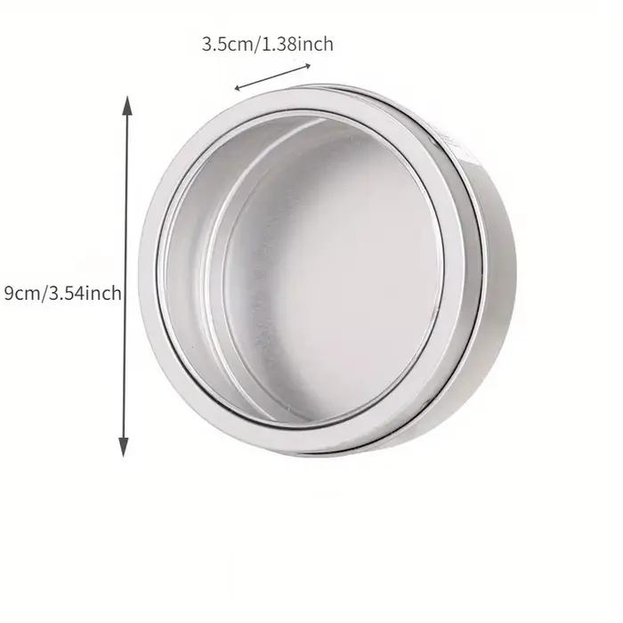Organisateur de réfrigérateur magnétique avec couvercle transparent, boîte de rangement ronde pour é