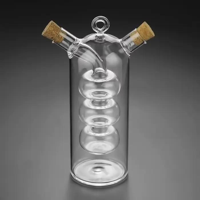 Bouteille en verre à double couche pour condiments et assaisonnement, bocaux scellés, outils de cuis