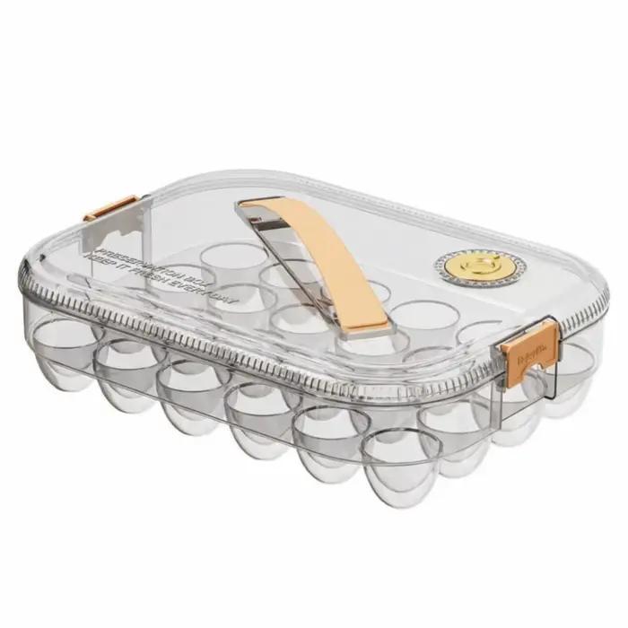 Boîte de rangement transparente pour œufs, qualité alimentaire, 24 compartiments, étui de conservati