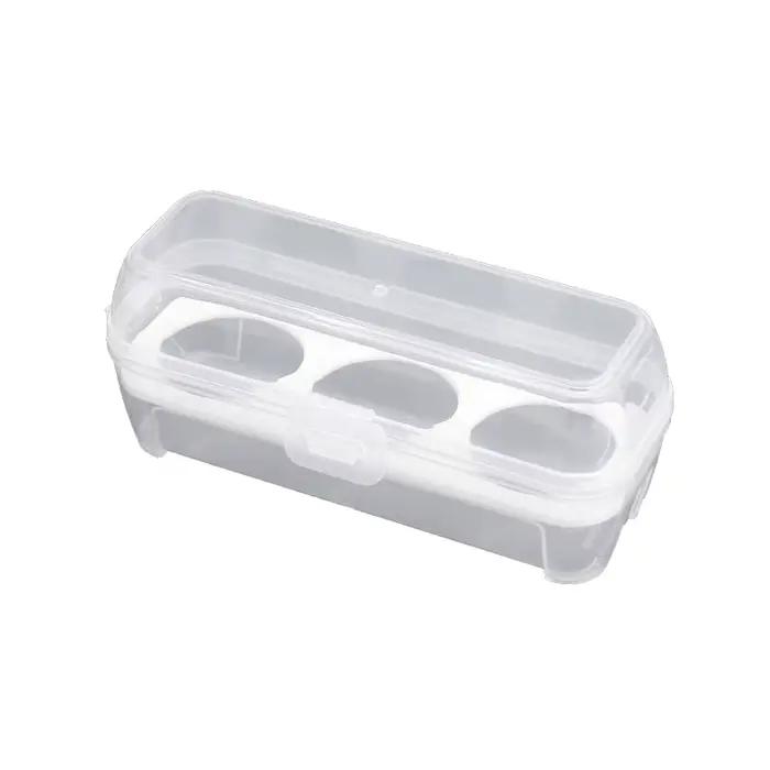 Boîte à œufs portable à 3/4/8 compartiments, boîte organisatrice d'œufs transparente pour le camping
