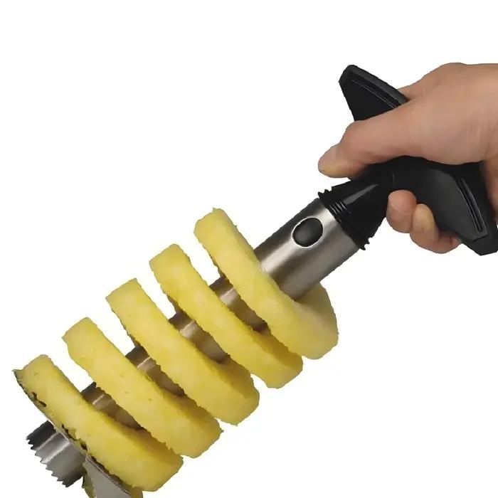 1 pièce Éplucheur et trancheur d'ananas en acier inoxydable, outils à fruits, ustensiles de cuisine,