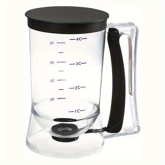 Distributeur de pâte 900 ml avec étiquette graduée et poignée à pression pour le stockage de pâte à 