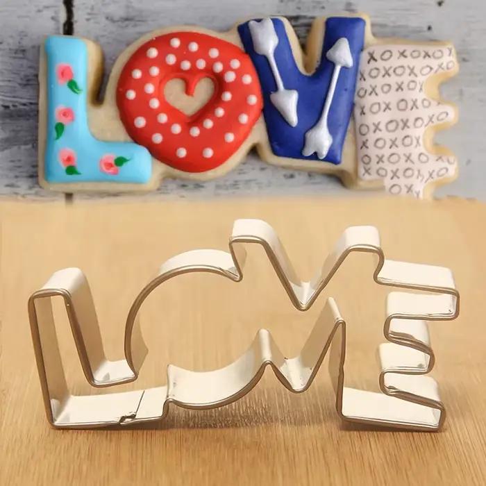 1 pièces reposteria amour mariage Fondant gâteau décor outils pâtisserie métal emporte-pièce en acie