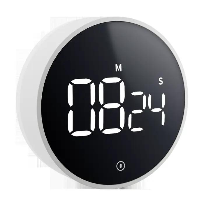 Minuterie de cuisine électronique LED, bouton visuel numérique, compte à rebours magnétique, minuter