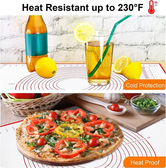 BUYYES 1 pièces tapis de cuisson en Silicone tapis de pétrissage tapis de pâte Pizza gâteau pâte fab