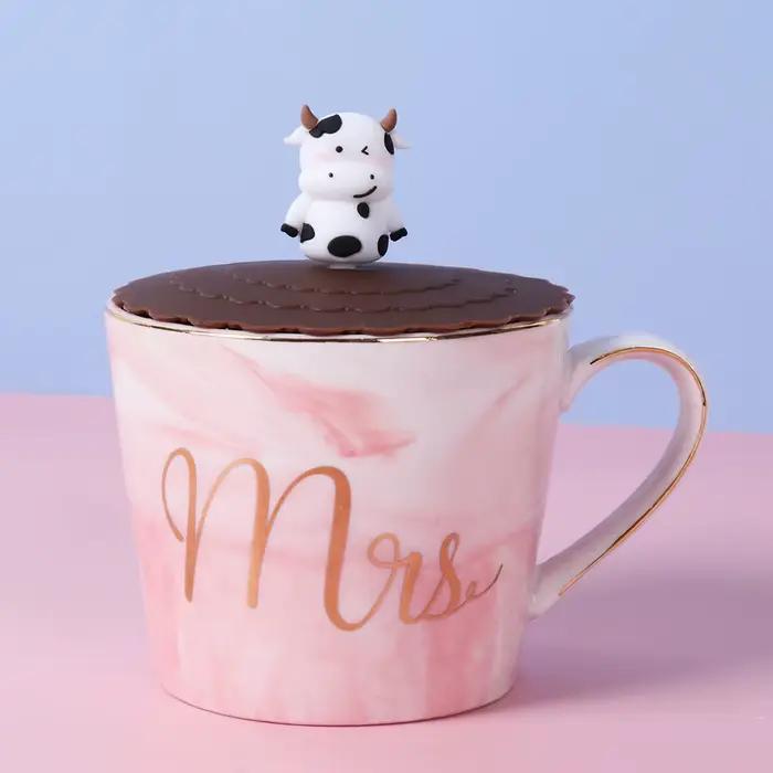 Couvercle de Tasse en Silicone, Résistant à la Chaleur, Scellé, Anti-Poussière, à Ventouse, 10 Pièce