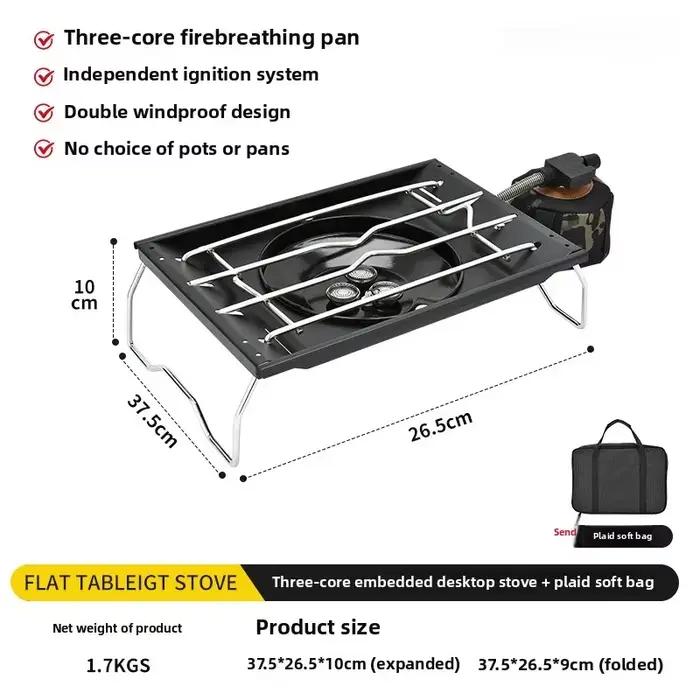 8000W IGT pliant brasero gril coulant bureau cuisinière brûleur à gaz extérieur haute puissance en a